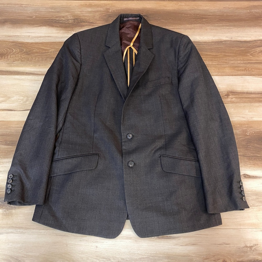 Reiss‎ Wool Blazer Mens 40R Jacket Brown 2 Button Sport Coat